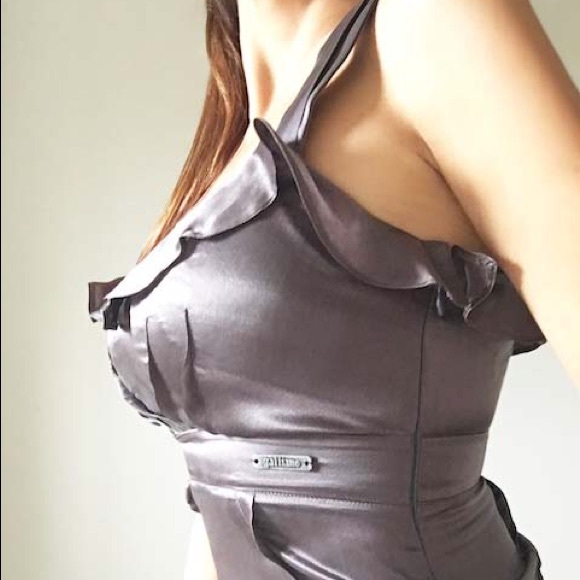 GALLIANO Silk Fit & Flare Dress - Picture 16 of 16